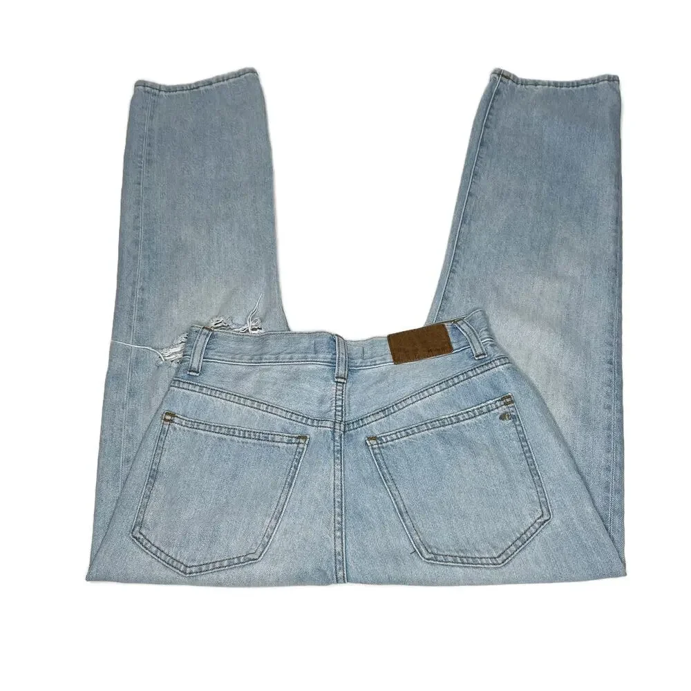 Madewell 90s Straight Crop Ripped Knee Jeans Womens 25 Fitzgerald